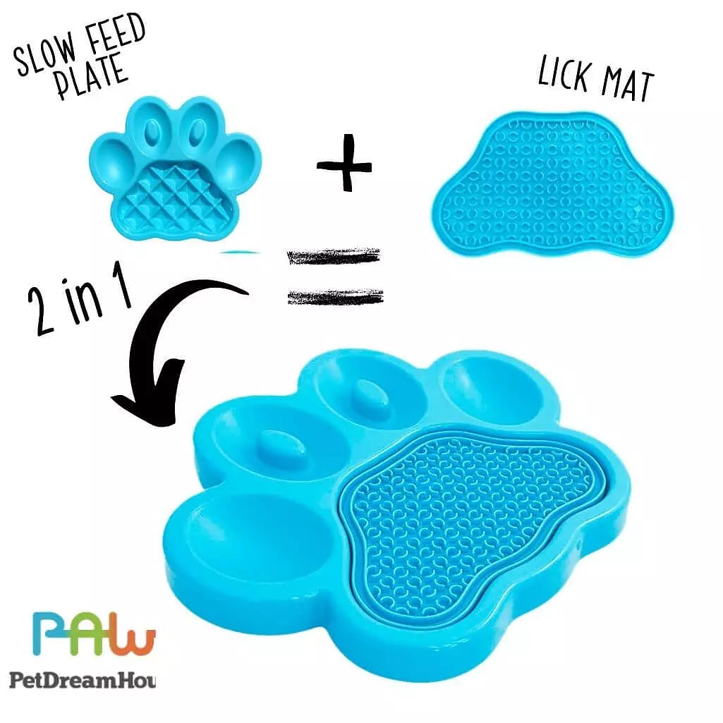 Slow feeder & lick pad